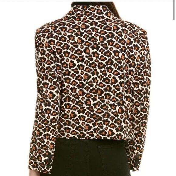 NWOT Diane von Furstenberg Leopard Print Blazer size Large - Picture 2 of 4